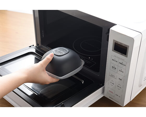 ご飯がう米わん ダークグレー 2個組