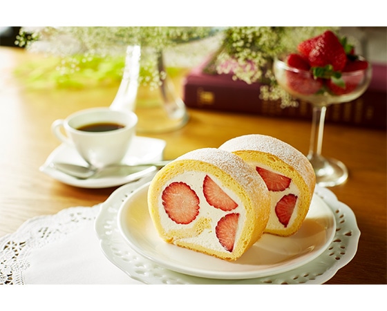 【focetta】低糖質いちごロールケーキ 1本