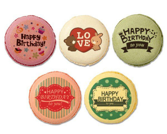 【focetta】誕生日 大好きな人の誕生日にメッセージマカロン 5個セットPM-set33