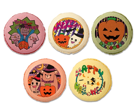 【focetta】ハロウィン お菓子 メッセージマカロン 5個セット(箱入り)HW5-setA