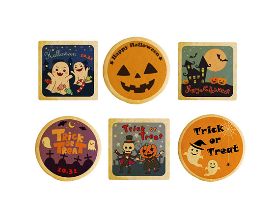 【focetta】ハロウィン お菓子 メッセージクッキーお得な6種類30枚セット 箱入り cc-set45