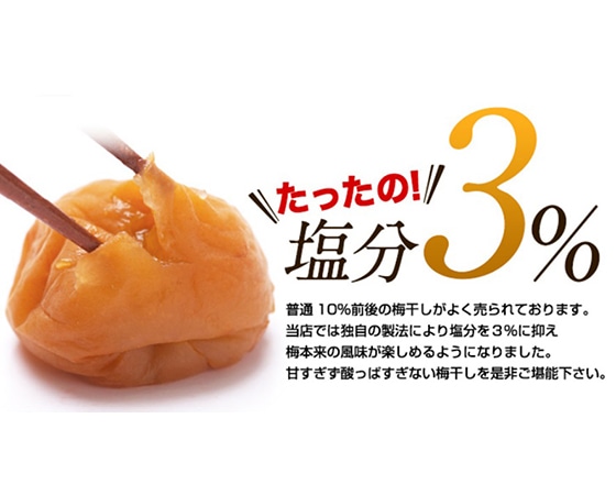 紀州南高梅 はちみつ梅 塩分約3% 300g