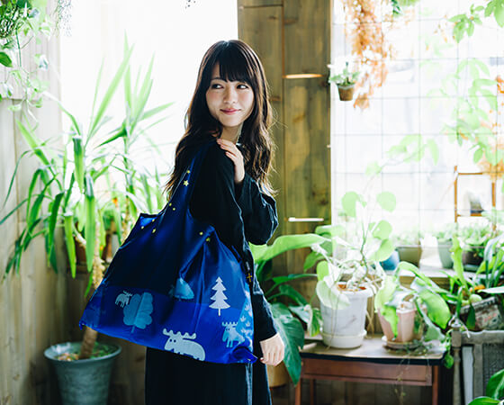 moz 折りたたみショッピングバッグ ナイト