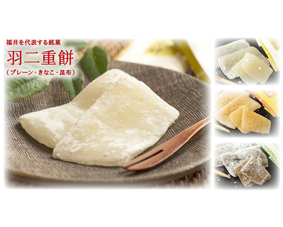 福を呼ぶ福井伝統銘菓セット(豆らくがん10個+羽二重餅3種各2入+羽二重がさね2個+抹茶つつみ1個)