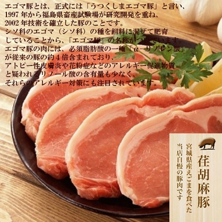 【荏胡麻(えごま)豚】ロースブロック1kg相当 ステーキ肉 5~6人前 ※のし付