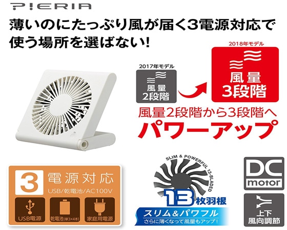 Pieria ピエリア 扇風機 卓上扇風機 コンパクト デスクファン 木目調 TSF-1107U 小型 コンパクト ダークウッド