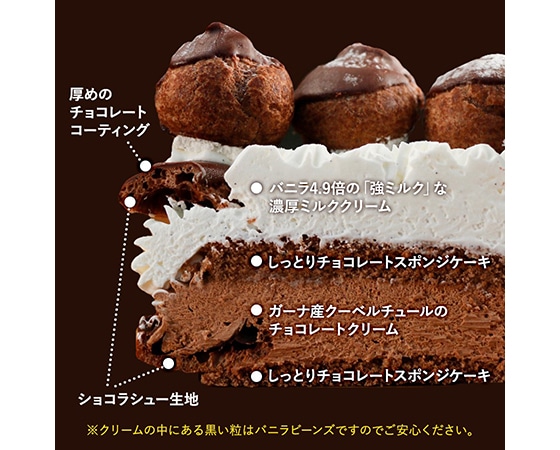 【予約】禁断のクリスマスケーキプレミアム チョコパリブレスト 5号サイズ 12/21お届け