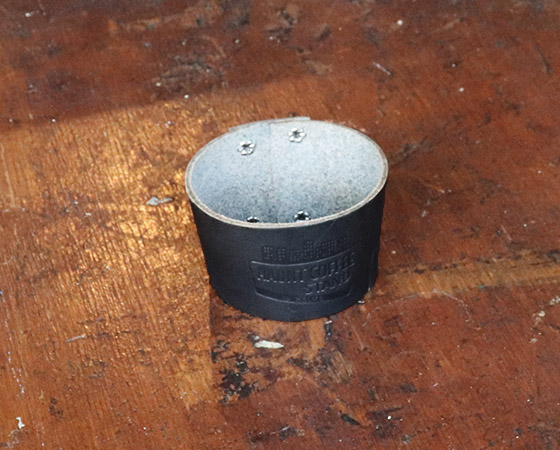 【HAUNT COFFEE STAND by HELMS × Heritage Leather Co.】#LEATHER SLEEVE BLACK