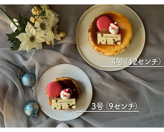 【クリスマス】ミニ淡路島バスクチーズケーキとコーヒーのクリスマスセット 3号(9センチホール)