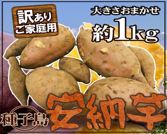 【予約販売】種子島産 ”安納芋” 約1kg 訳あり 2kg購入で1kgおまけ♪3kg以上購入2倍に増量!※10月下旬よりお届け予定前後する場合がございます。