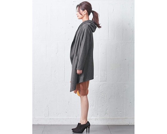 FABIA ソフト起毛ガウンコート グレー※S/M/L 全種類あります