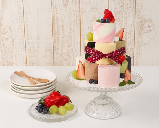 【12月23日までにお届け】ロールケーキタワー9個