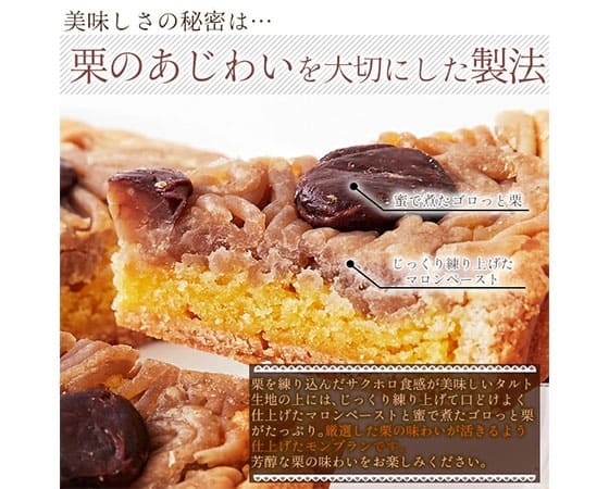 【ネコポス出荷】蜜で煮込んだ栗たっぷり!モンブランタルト5号