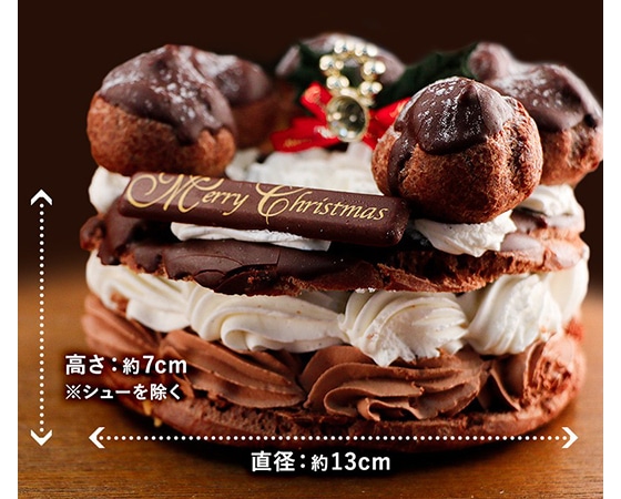 【予約】禁断のクリスマスケーキプレミアム チョコパリブレスト 5号サイズ 12/21お届け