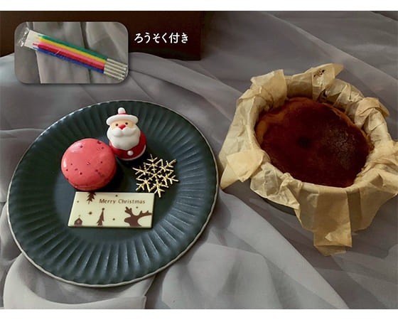 【クリスマス】ミニ淡路島バスクチーズケーキとコーヒーのクリスマスセット 3号(9センチホール)