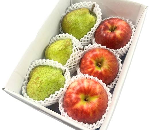 旬の林檎と洋梨のセット(赤りんご3個、洋梨3個)