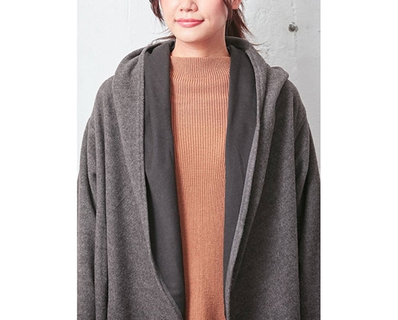 FABIA ソフト起毛ガウンコート グレー※S/M/L 全種類あります