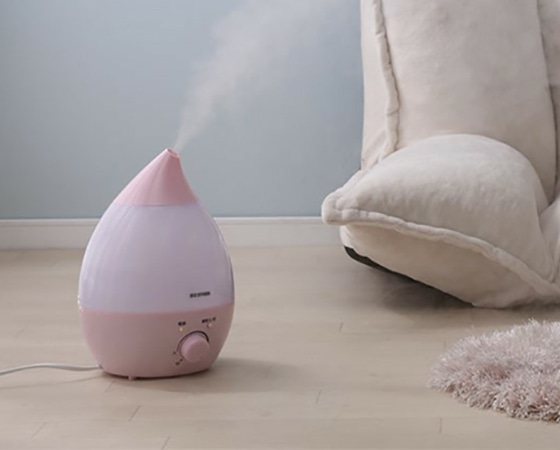 超音波式加湿器 しずく型 ピンク UHM-280S-P