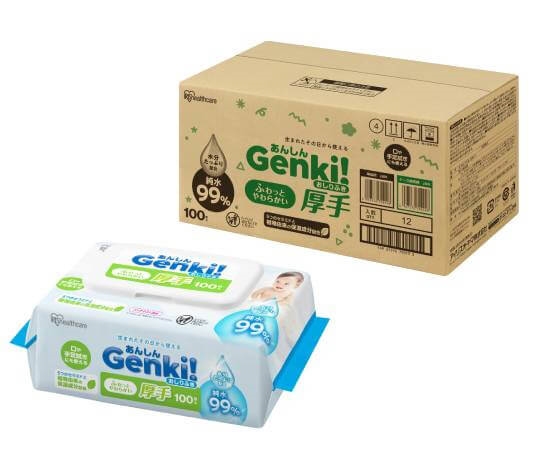 あんしん Genki!おしりふき 厚手100枚入×24個