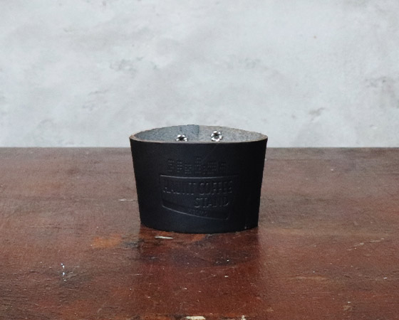 【HAUNT COFFEE STAND by HELMS × Heritage Leather Co.】#LEATHER SLEEVE BLACK