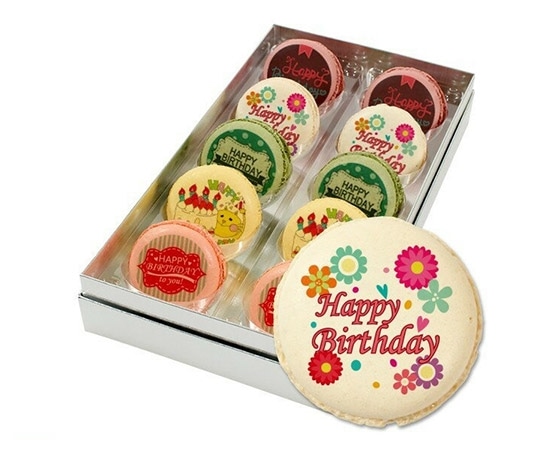 【focetta】誕生日 HappyBirthDayメッセージマカロン 10個セットPM-set4