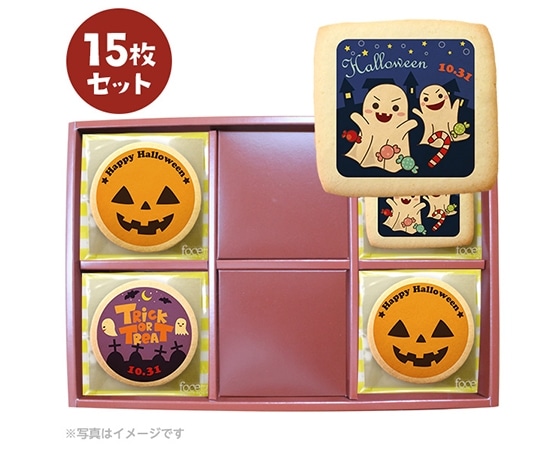【focetta】ハロウィン お菓子 メッセージクッキーお得な3種類15枚セット 箱入り cc-set44