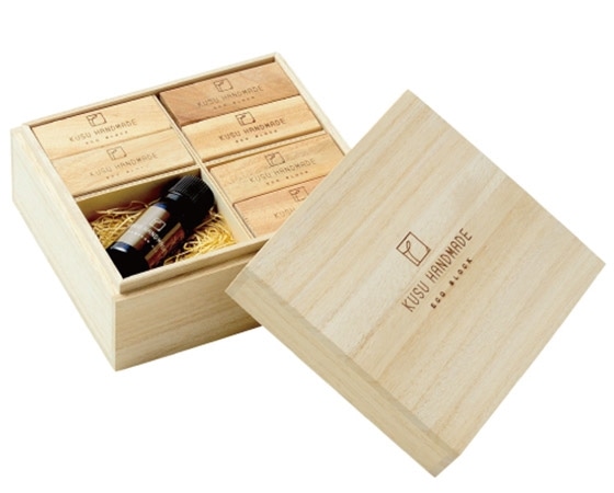 エコブロック 18個+カンフルオイル10ml 桐箱入り