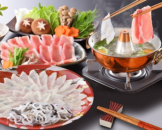 海と丘の豚しゃぶ食べ比べ 2~3人前