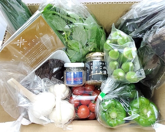 国産アンチョビ&松山市産オーガニック野菜詰め合わせ