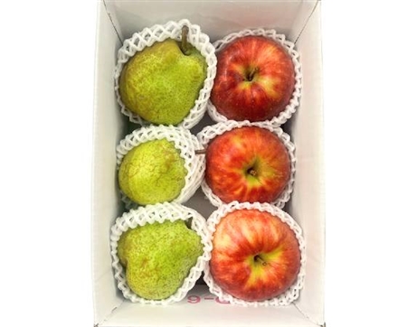 旬の林檎と洋梨のセット(赤りんご3個、洋梨3個)