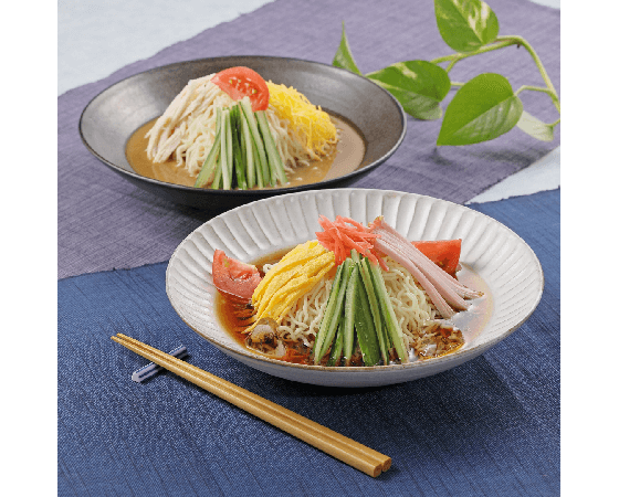 喜多方冷やし中華4食(醤油スープ、胡麻スープ各2食)