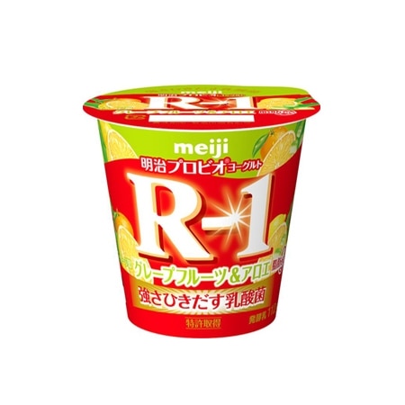 明治 R-1グレープフルーツアロエ脂肪0(食べるタイプ)12個入×2ケース計24個 セット※関東、関西 送料無料 他、地域追加送料あり