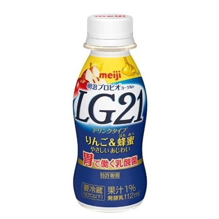 明治 LG21ドリンクタイプりんご&蜂蜜 112ml 12本入×2ケース計24本 セット※関東、関西 送料無料 他、地域追加送料あり