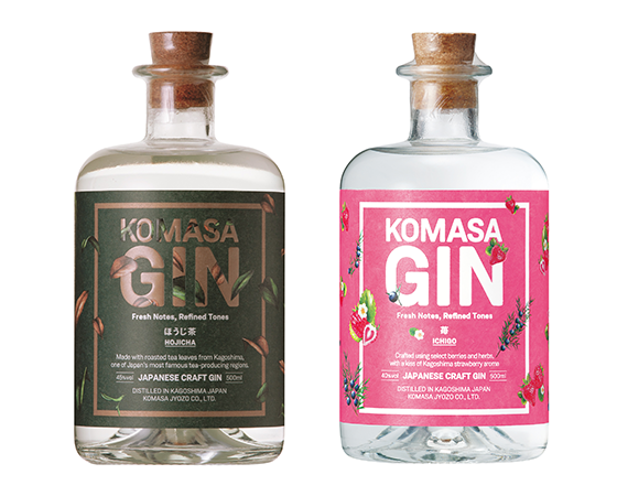 KOMASA GIN(コマサ ジン) 2本飲み比べ-ほうじ茶・苺-