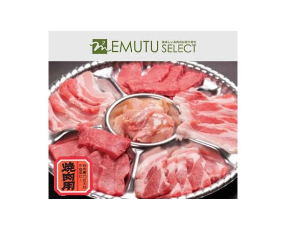 国産焼肉セット国産牛肉の牛バラ、国産豚バラ、国産豚肩ロース、国産若鶏モモ肉 計480g