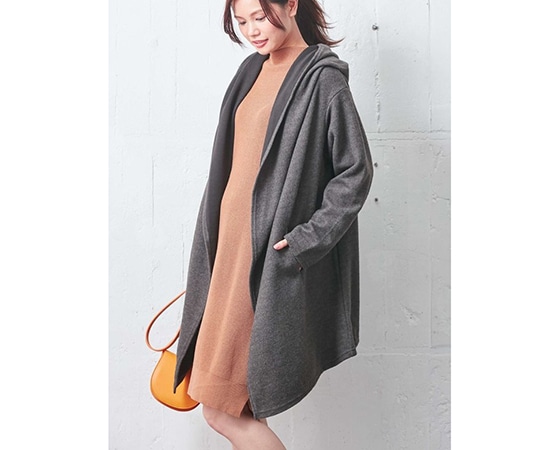 FABIA ソフト起毛ガウンコート グレー※S/M/L 全種類あります