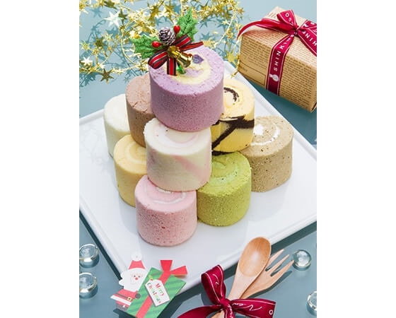 【12月23日お届け】クリスマスロールケーキタワー9個 (X’masバージョン)