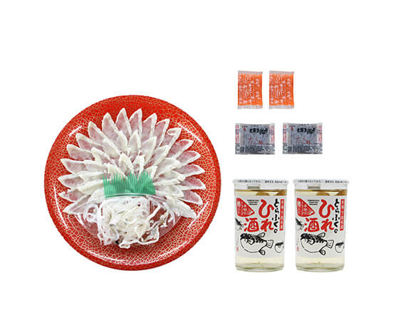 天然ふく刺身 レンジで簡単ヒレ酒付きセット（NS-5KHZ）