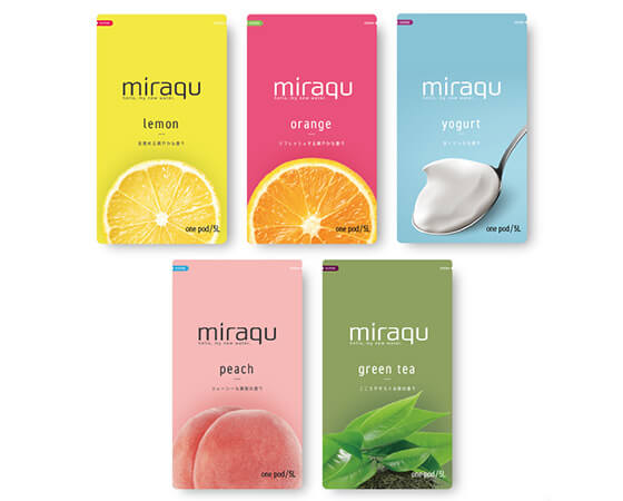 miraqu5　スターターセット　olive（500mlボトル＋フレーバー 5パック）