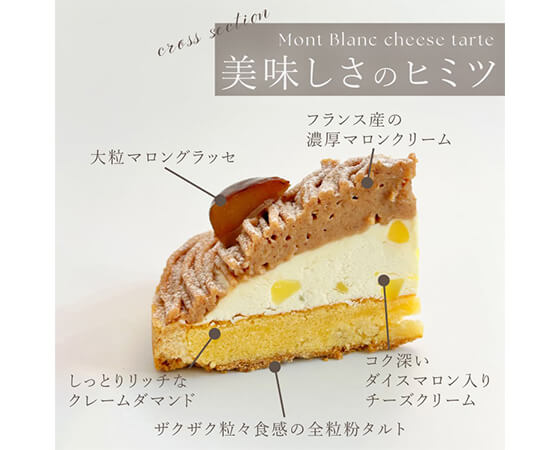 モンブラン好きさんのための濃厚モンブランチーズタルト14cm(4名～6名様用)