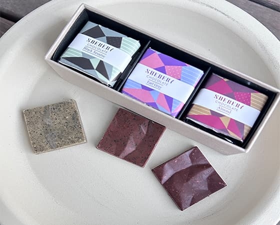 【SHEBERY】 Flavor Chocolate Set 3種(アールグレイ、アーモンドミルク、黒ごま)