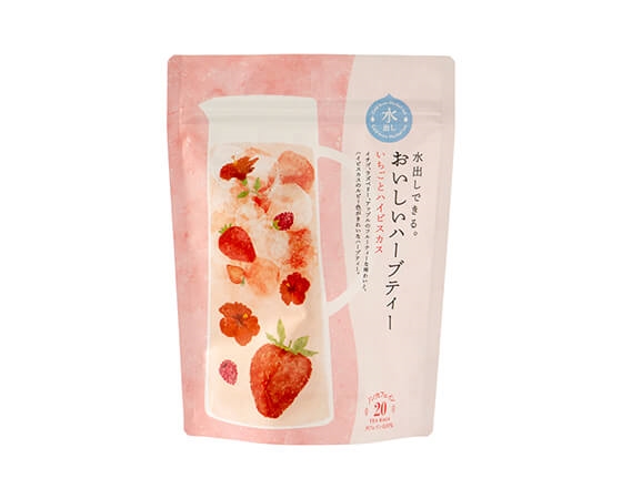 水出しできる。おいしいハーブティー　　　いちごとハイビスカス20ヶ入