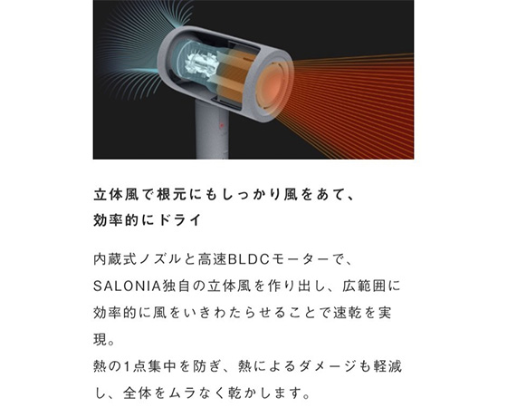 SALONIA サロニア エアトリートメントドライヤー ブラック SAL24211BK