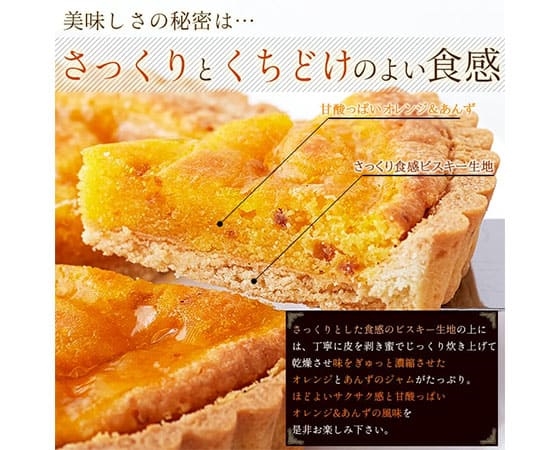 【ネコポス出荷】甘酸っぱいオレンジとあんずのタルトケーキ5号
