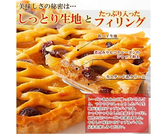 【ネコポス出荷】しっとりアップルレーズンパイ5号
