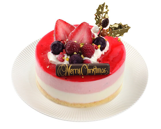 【クリスマス】銀座京橋 レ ロジェ エギュスキロール 苺のアイスケーキ 12cm【お届け期間：12月20日～12月24日】