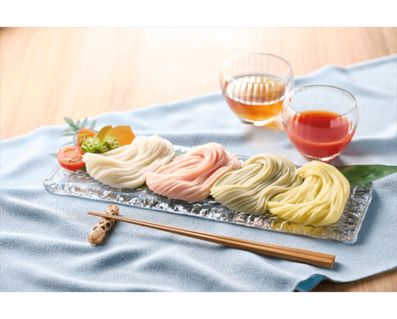 池利　まあるい彩り三輪素麺と２種のつゆ