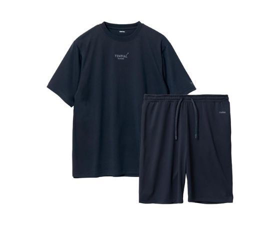 【TENTIAL】BAKUNE Dry Men's Short 上下セット　ネイビー　M