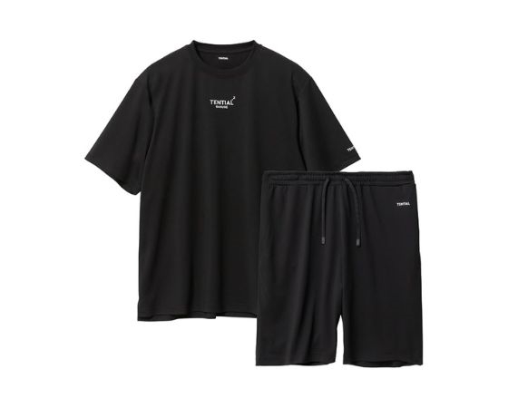 【TENTIAL】BAKUNE Dry Men's Short 上下セット　ブラック　L