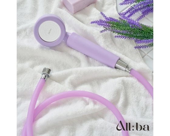 ALL:BA　Rainbowシリコンシャワーヘッド＆ホース ダーク パープル